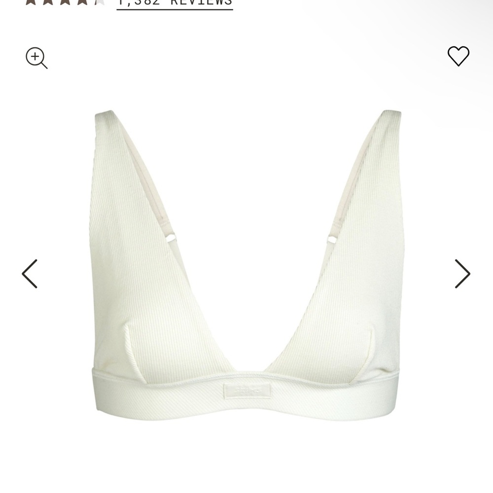 skims nwt plunge bralette bone size small